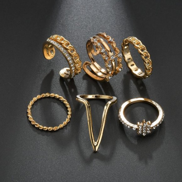 Boho Vacation Ring Set - Gold - Picture 3 of 4